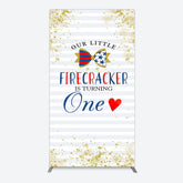 Aperturee - Aperturee Glitter Firecracker Holiday Birthday Rectangle Backdrop